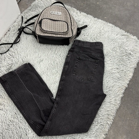 Real Size Classic Black Straight Leg Women's Denim Jeans Chica Small S (4-6) Avg - Picture 12 of 16